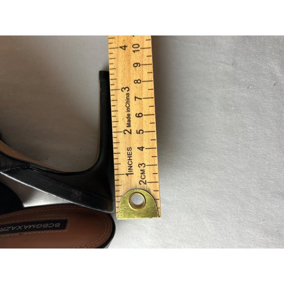 BCBGMAXAZRIA Black Leather Dixie Sandals Size 8 - Picture 6 of 9